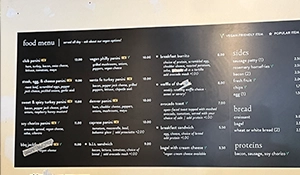 Coffeeology Food Menu