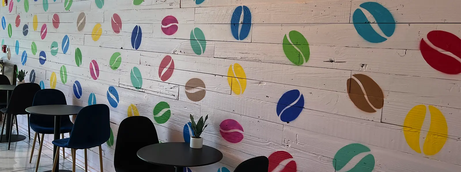 Coffee Bean Wall at Waterbean coffee