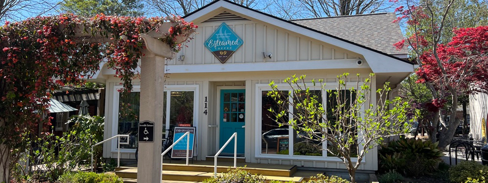 Esteamed Coffee Front Entrance